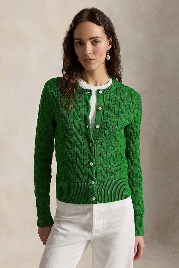 Polo Ralph Lauren cardigan cotton Women's green 211971868
