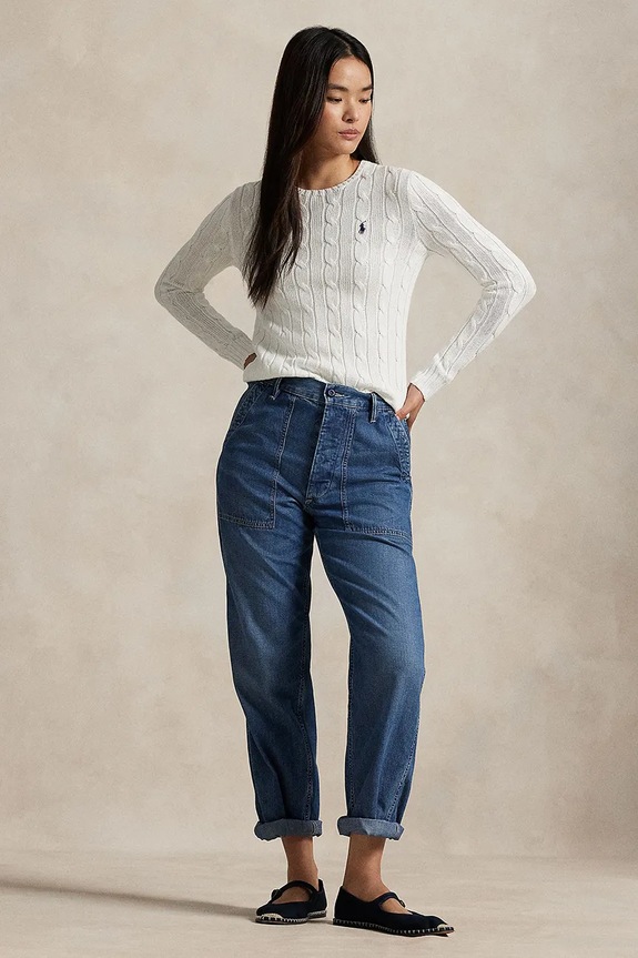 Oblečenie Bavlnený sveter Polo Ralph Lauren 211971869 biela