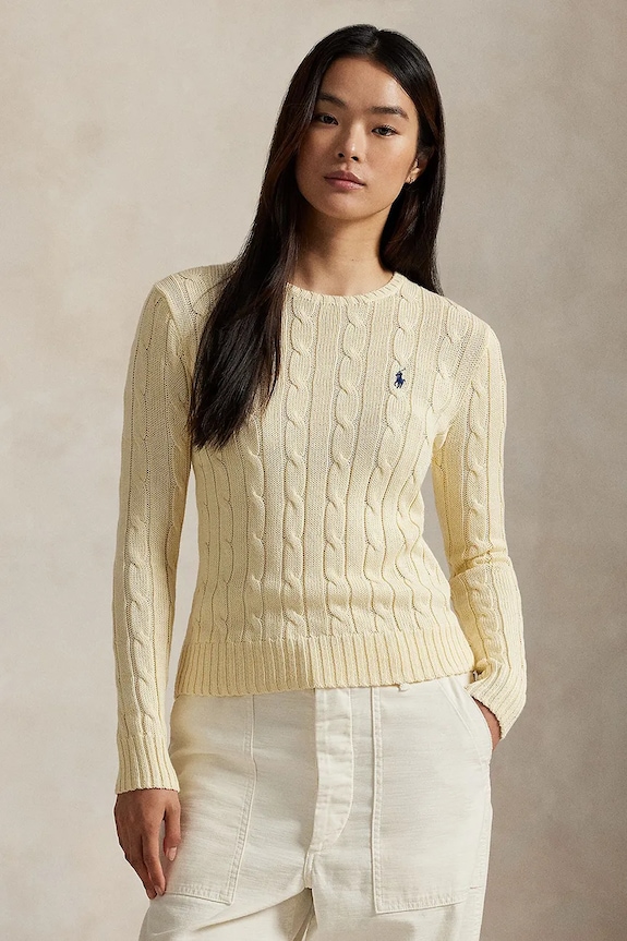 Bavlnený sveter Polo Ralph Lauren bavlna béžová 211971869