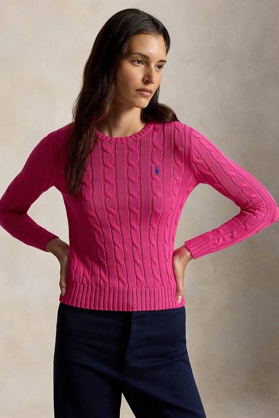 Polo Ralph Lauren sweter bawełniany bawełna różowy 211971869