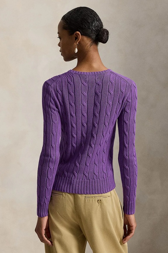 Polo Ralph Lauren sweter bawełniany 211971869 fioletowy AA00