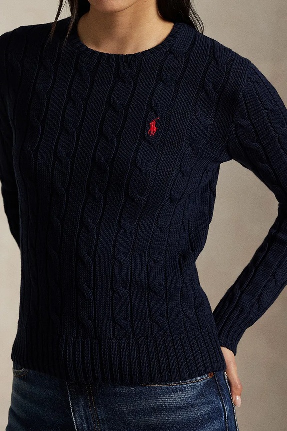 Bavlnený sveter Polo Ralph Lauren tmavomodrá 211971869