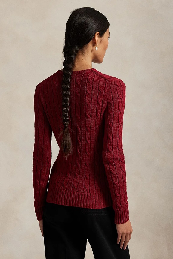 Polo Ralph Lauren sweter bawełniany 211971869 bordowy AA00
