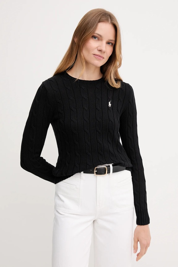 Sveter Polo Ralph Lauren okrúhly čierna 211971869