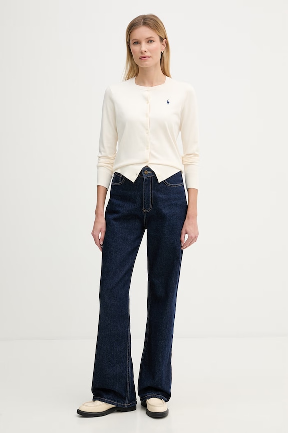 Polo Ralph Lauren kardigan damski z bawełną 211971871 beżowy SS26