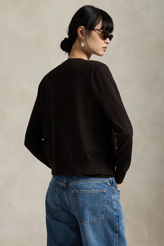 Polo Ralph Lauren Women's cardigan with cotton 211971871 brown SS26