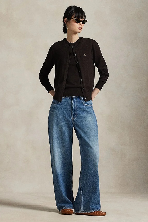 Clothing Polo Ralph Lauren Women's cardigan with cotton 211971871 brown