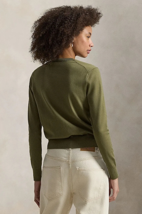 Polo Ralph Lauren Women's cardigan with cotton 211971871 green SS26