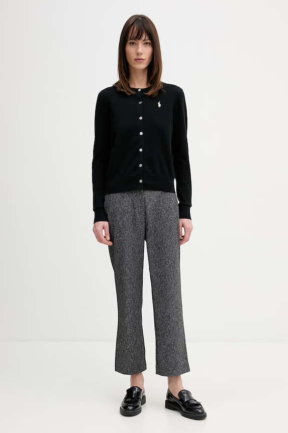 Polo Ralph Lauren kardigan damski z bawełną 211971871 czarny SS26