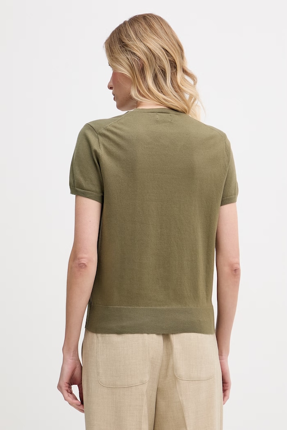 Ρούχα Polo Ralph Lauren πουλόβερ με κοντό μανίκι γυναικείο με βαμβάκι 211971872 πράσινο
