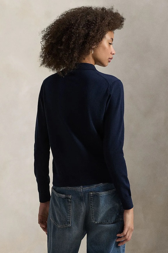 Πλεκτή ζακέτα Polo Ralph Lauren 211972110 σκούρο μπλε SS26