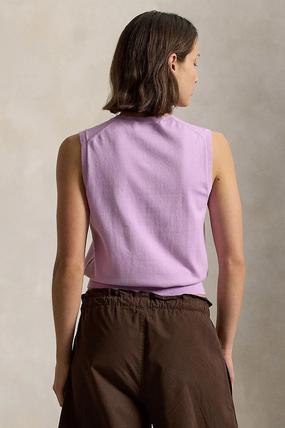 Polo Ralph Lauren kamizelka 211972111 fioletowy SS26