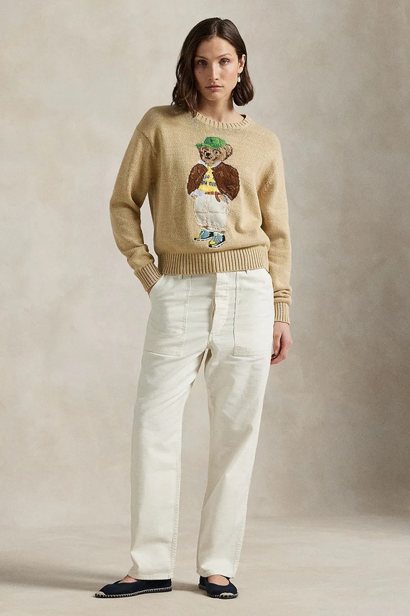 Дрехи Памучен пуловер Polo Ralph Lauren 211972121 бежов