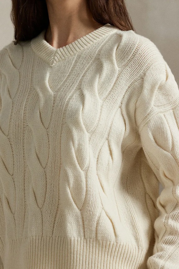 Polo Ralph Lauren sweter damski wełniany biały 211972127