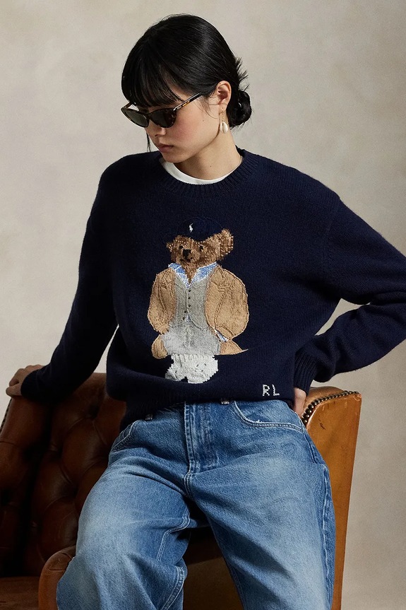 Вълнен пуловер Polo Ralph Lauren 211972139 тъмносин