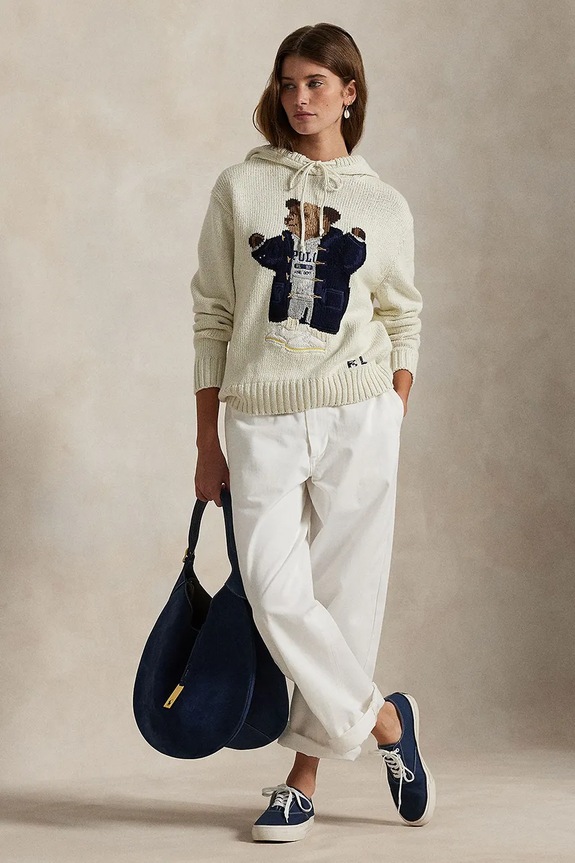 Odzież Polo Ralph Lauren sweter z domieszką lnu 211972802 beżowy