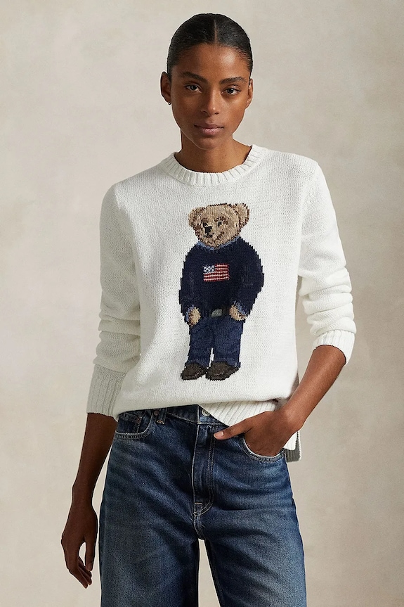 Polo Ralph Lauren pulóver pamut fehér 211978359