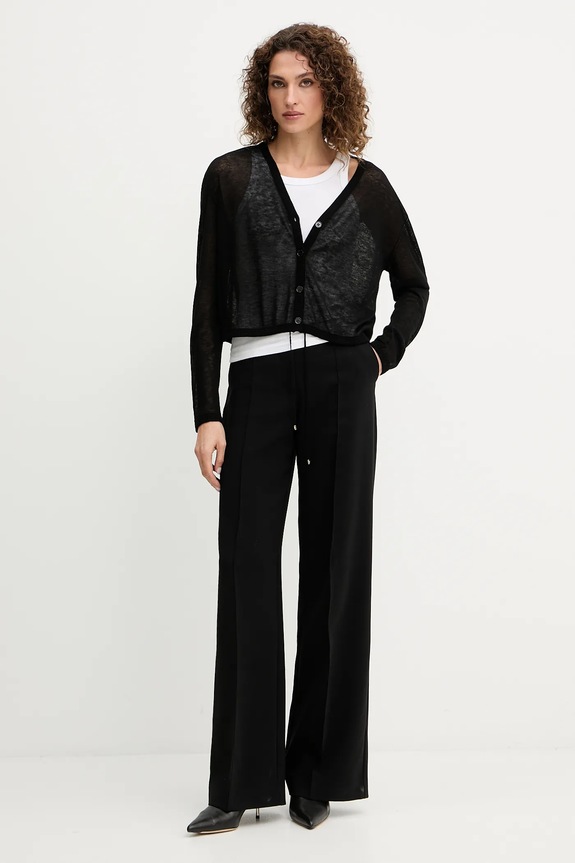 Patrizia Pepe kardigan wełniany 8K0293.K034 czarny AW25