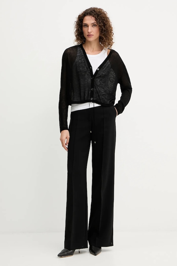 Patrizia Pepe kardigan wełniany 8K0293.K034 czarny AW25