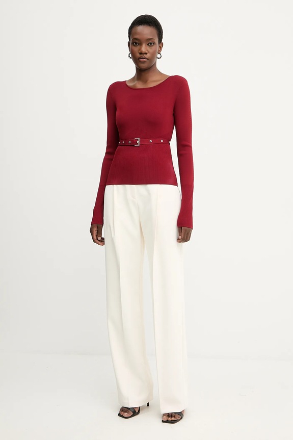 Pulover Patrizia Pepe 8K0309.K274 rdeča AW25