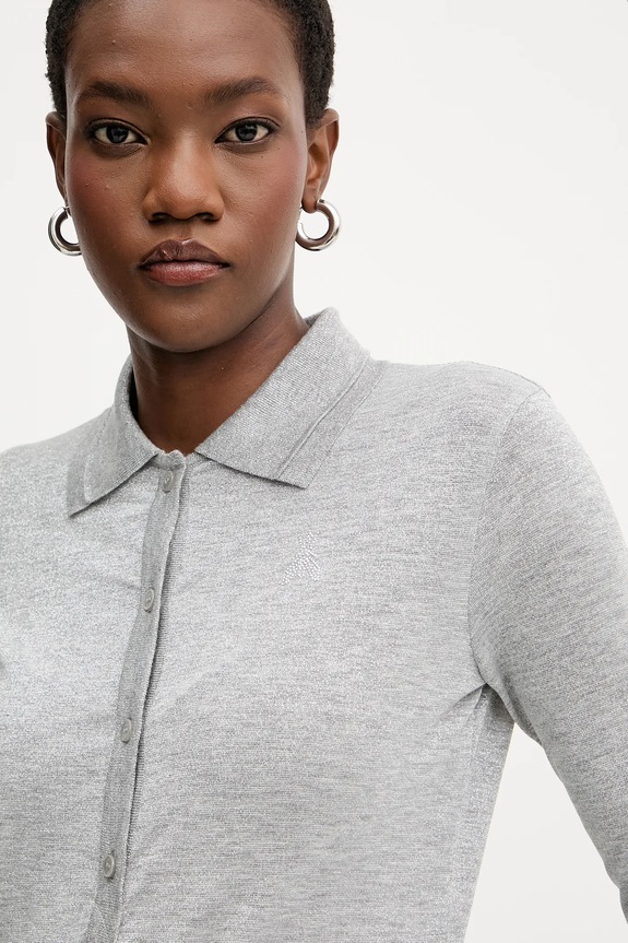 Kratka majica Patrizia Pepe siva 8K0320.K128