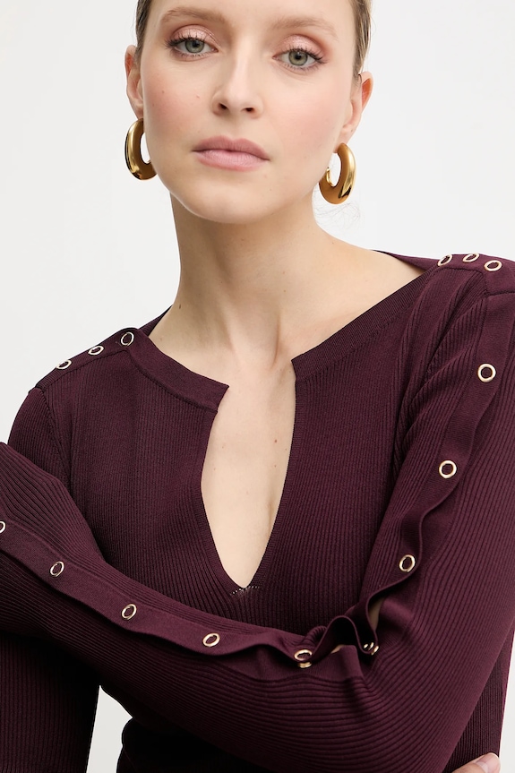 Patrizia Pepe sweter bordowy 8K0328.K280