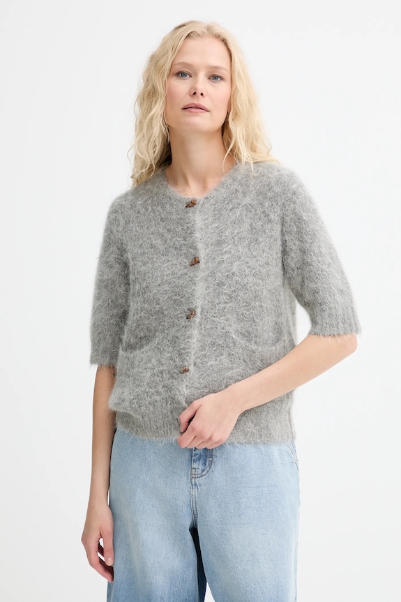 MUNTHE cardigan din lână LOCCA uni gri 253160025370