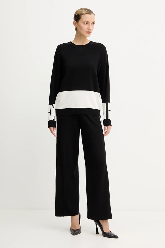 Elisabetta Franchi sweter MK01S56E2 czarny AW25