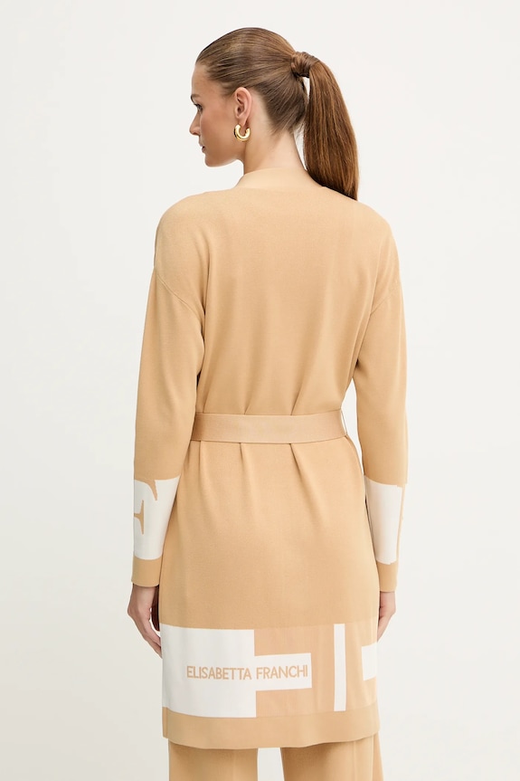 Odzież Elisabetta Franchi kardigan MK02S56E2 beżowy