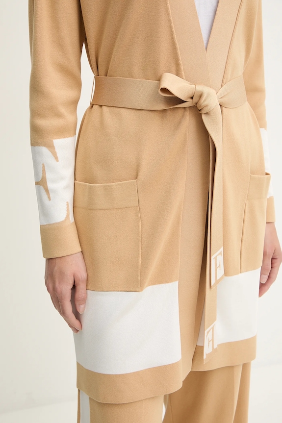 Elisabetta Franchi kardigan MK02S56E2 beżowy