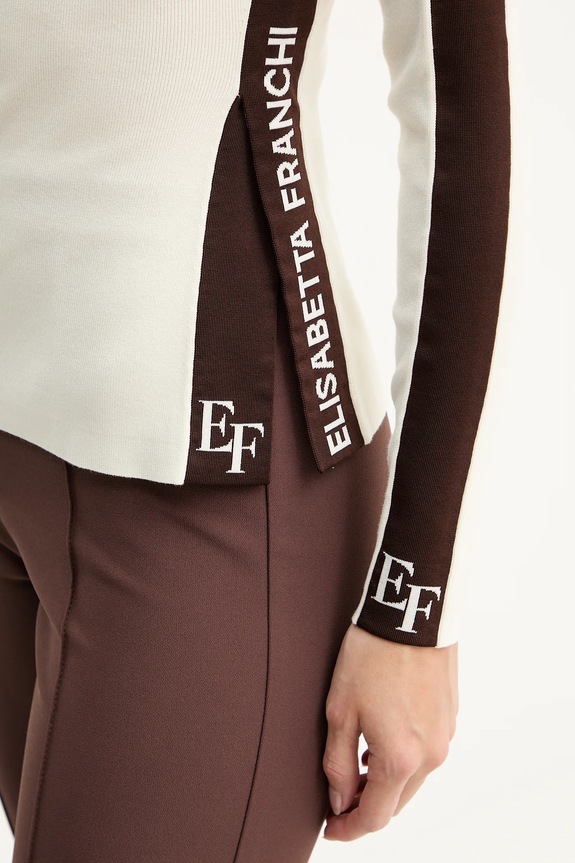 Elisabetta Franchi pulover MK03S56E2 bej