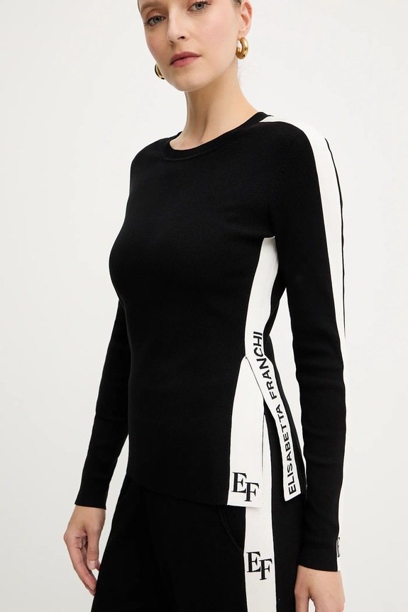 Elisabetta Franchi sweter czarny MK03S56E2