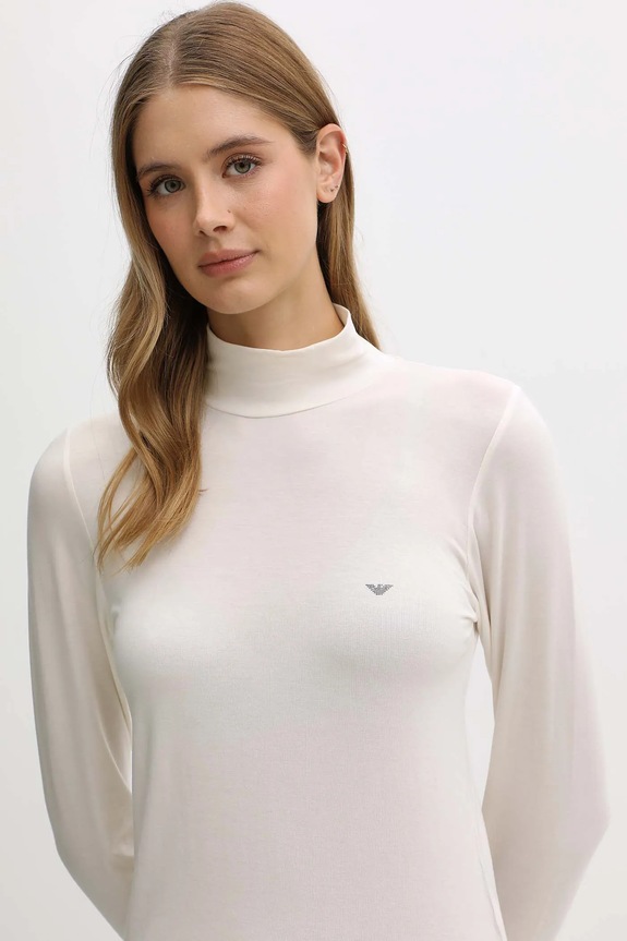 Îmbrăcăminte Emporio Armani Underwear tricou cu mânecă lungă din lână EW002039.AF15361 bej