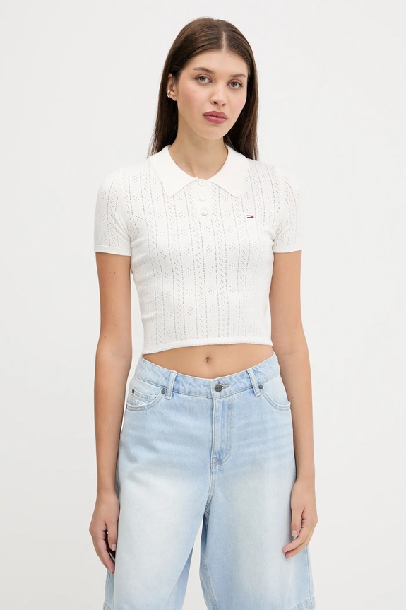 Tommy Jeans sweter pozostałe biały DW0DW20965