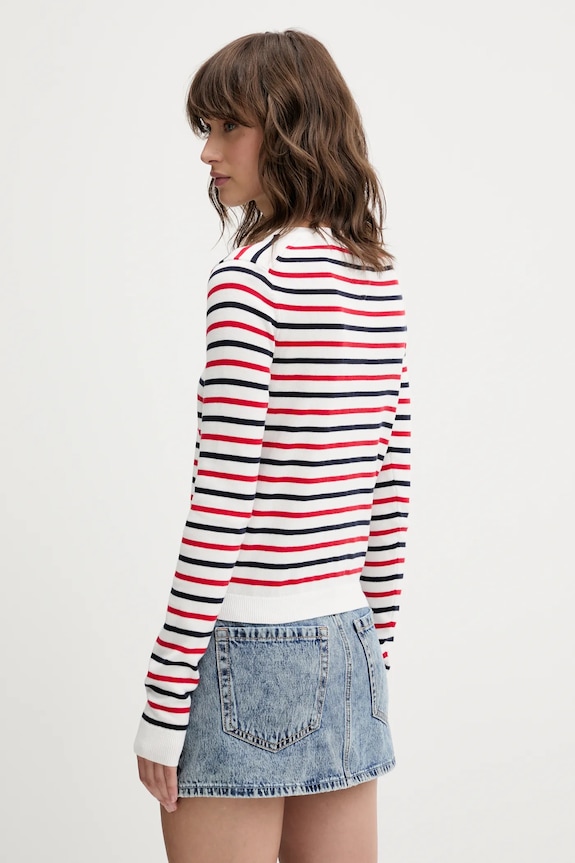 Îmbrăcăminte Tommy Jeans cardigan de femei din bumbac DW0DW20976 rosu