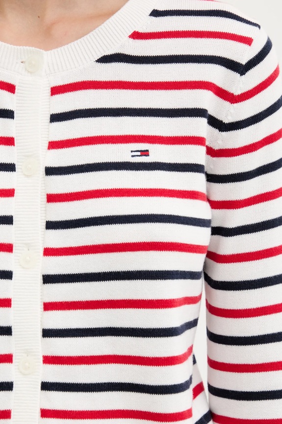 Tommy Jeans cardigan de femei din bumbac DW0DW20976 rosu