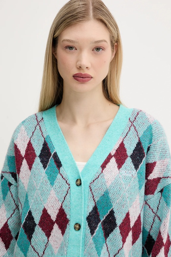 Tommy Jeans cardigan turchese DW0DW21180