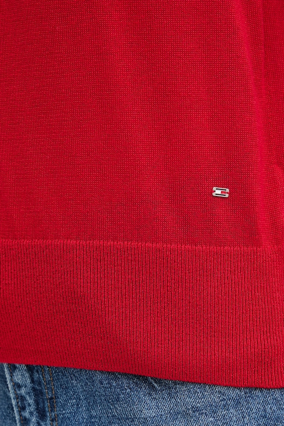 Prsluk s dodatkom svile Tommy Hilfiger WW0WW45651 crvena