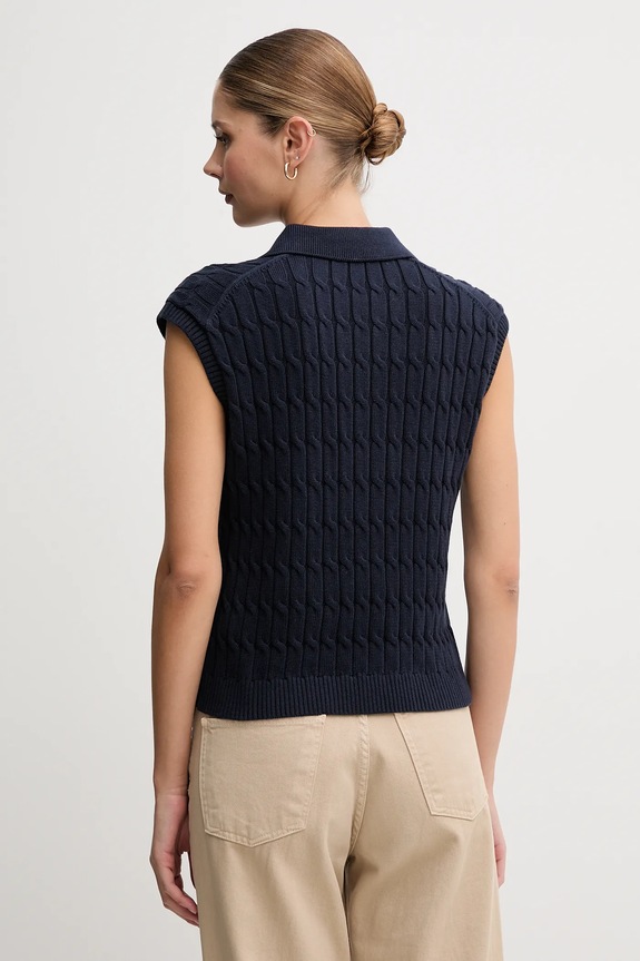 Ρούχα Βαμβακερό γιλέκο Tommy Hilfiger WW0WW45655 σκούρο μπλε
