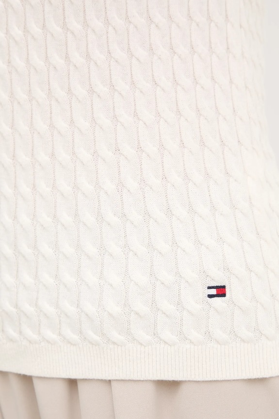 Tommy Hilfiger top dámsky bavlnený WW0WW45706 béžová
