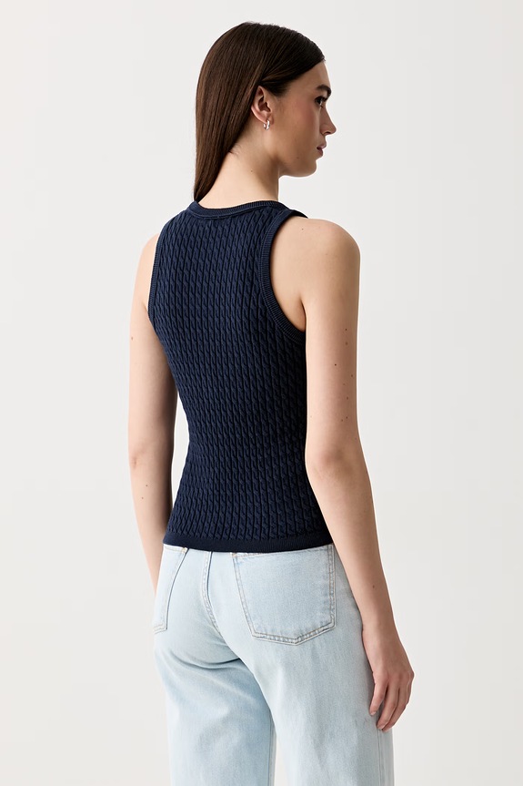 Îmbrăcăminte Tommy Hilfiger top pentru femei, din bumbac WW0WW45706 bleumarin