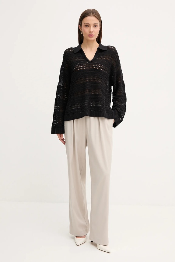 Πουλόβερ Tommy Hilfiger WW0WW46524 μαύρο AW25