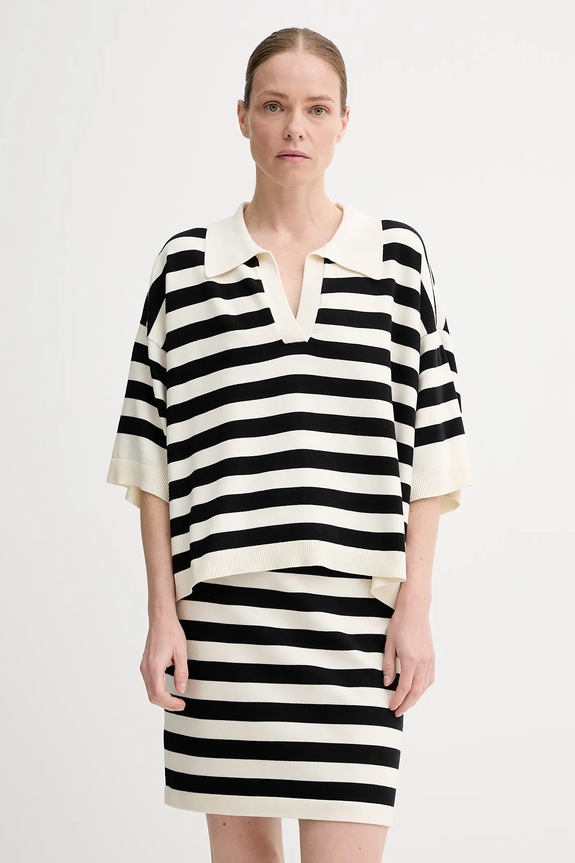 Polo majica Gestuz Planet friendly crna 10910128