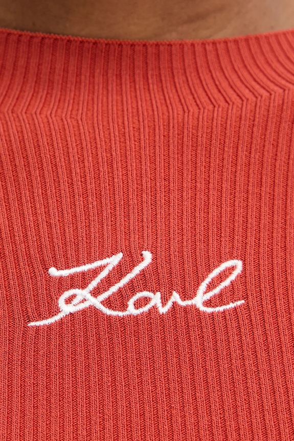 Karl Lagerfeld pulover A3W18025 portocaliu