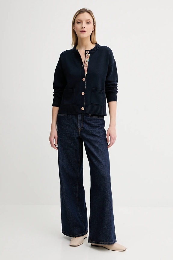PS Paul Smith kardigan wełniany W2R.585N.T31330 granatowy AW25
