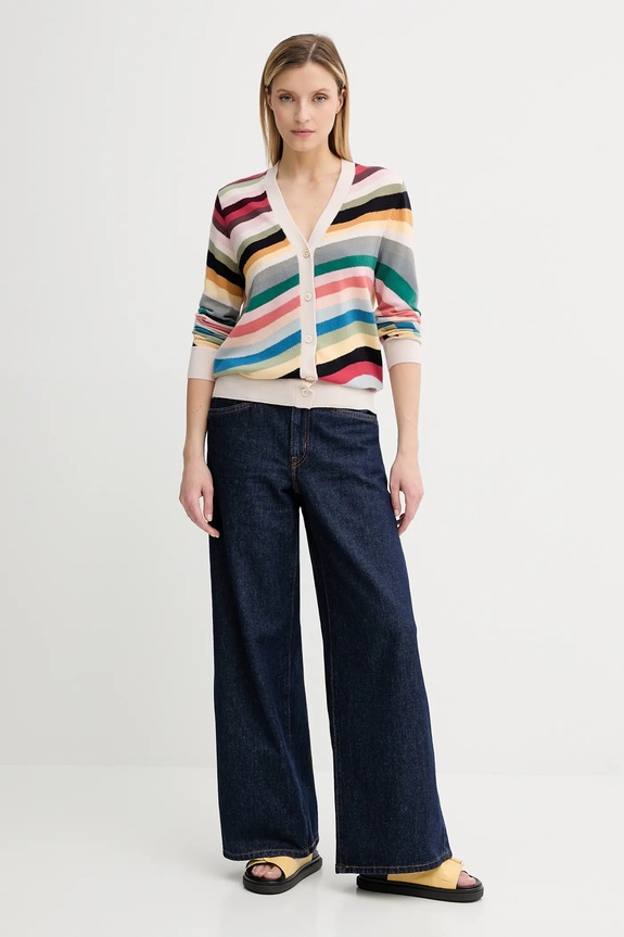 Μάλλινη ζακέτα PS Paul Smith W2R.588N.T31328 μπεζ AW25