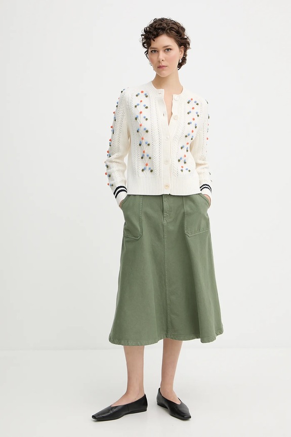 PS Paul Smith kardigan z domieszką wełny W2R.589N.T31335 beżowy AW25
