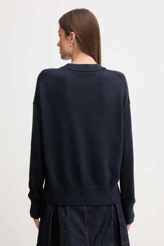 Odzież Calvin Klein Jeans sweter bawełniany LV047C311G granatowy