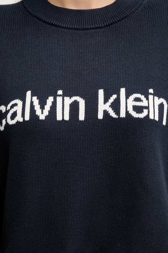 Calvin Klein Jeans sweter bawełniany LV047C311G granatowy