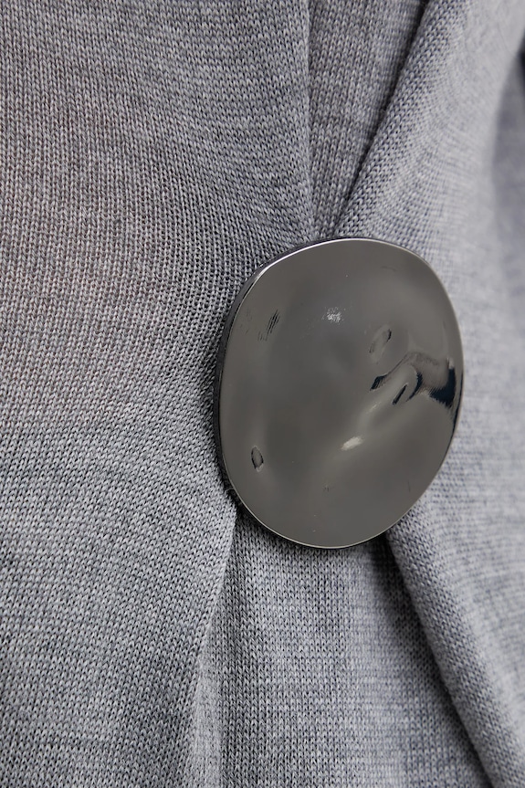 Simona Corsellini gyapjú pulóver A25CPMGE0301 szürke